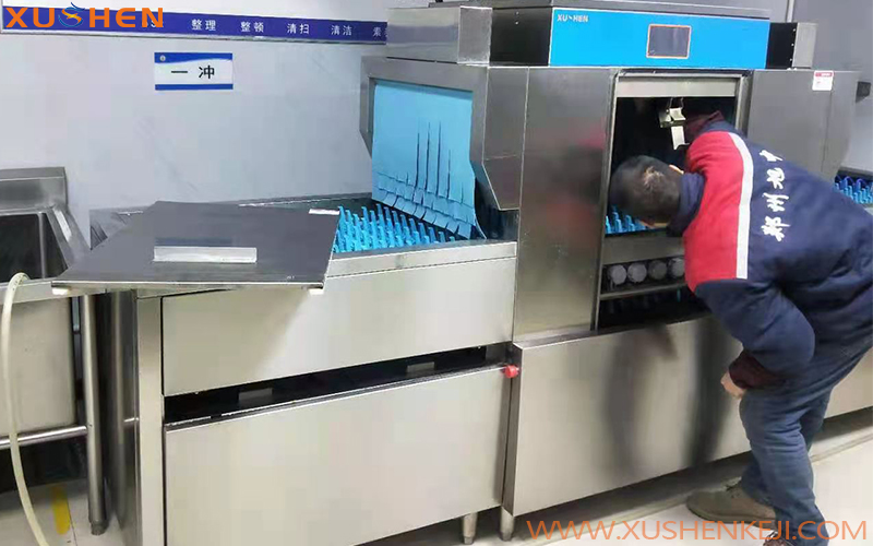 飯店洗碗機，旭申長龍式洗碗機，鄭州洗碗機廠家