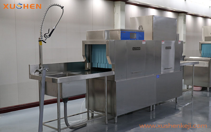 中型洗碗機，學(xué)校食堂洗碗機，通道式洗碗機，河南洗碗機廠家